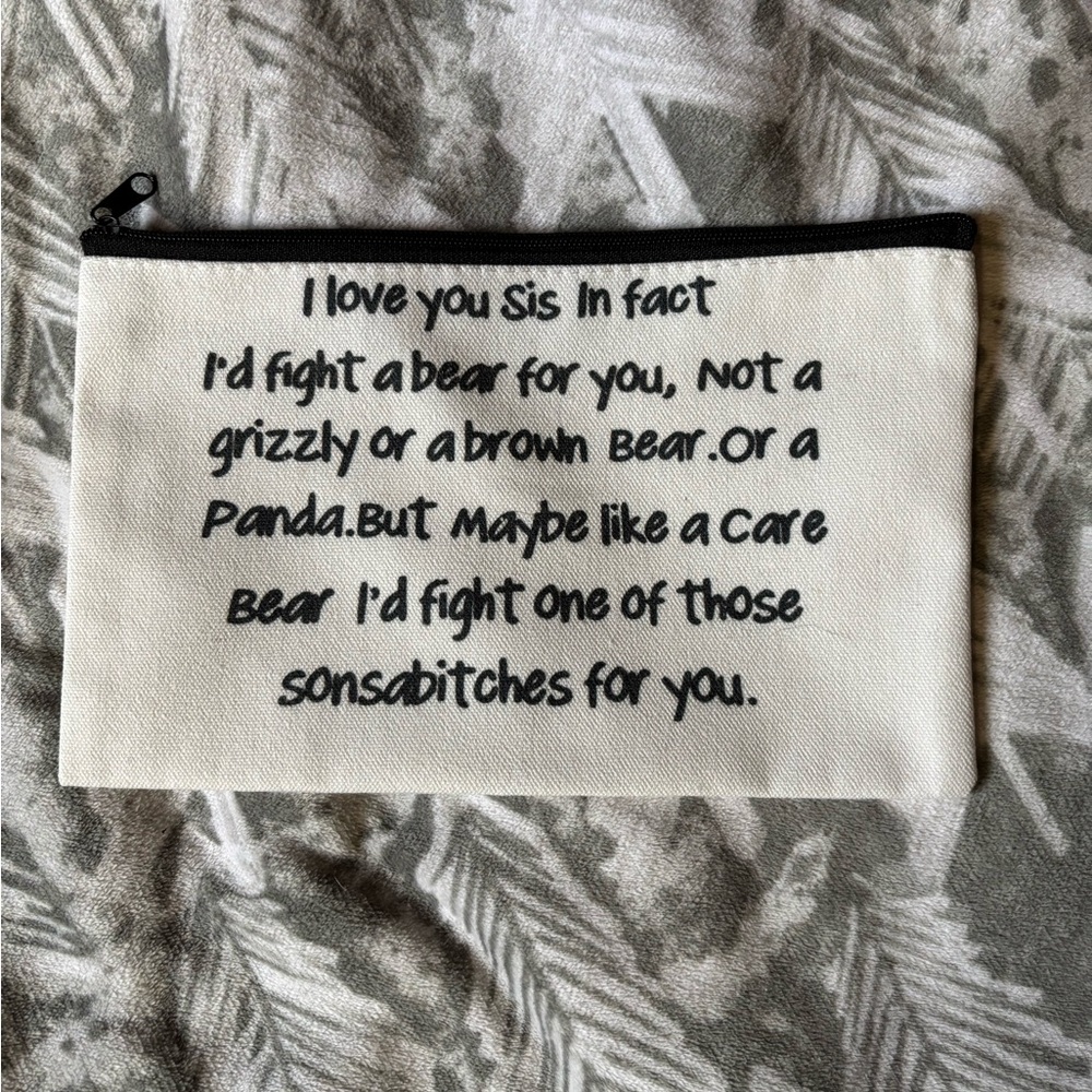 Funny cosmetic toiletry tote bag for travel